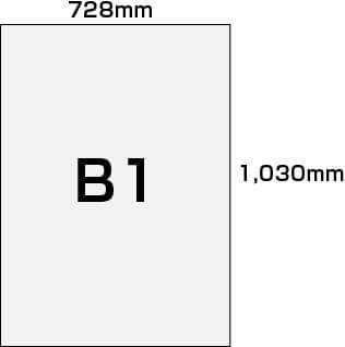 B1サイズの寸法図
